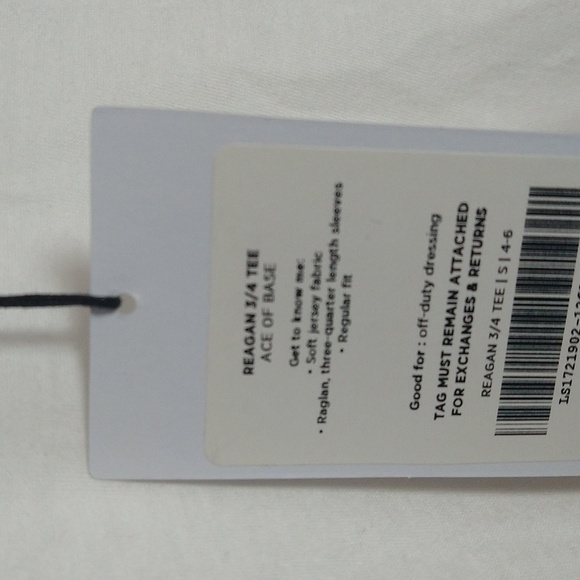 NWT Fabletics Womens Demi Lovato Raglan 3/4 Baseball Tee Green White Size Small - Picture 8 of 9